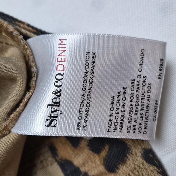 Style & Co Leopard Print Denim Jacket Sz M - Picture 12 of 12